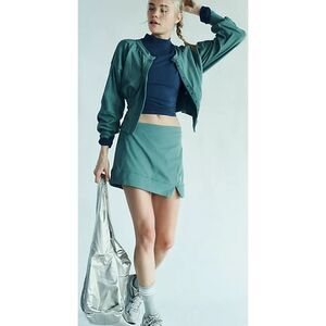 Free People Teal Mini Skirt